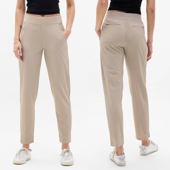 Athleta Brooklyn Mid Rise Ankle Pants 14 Avalone Stretch Slit Lightweight $99 - Picture 2 of 16